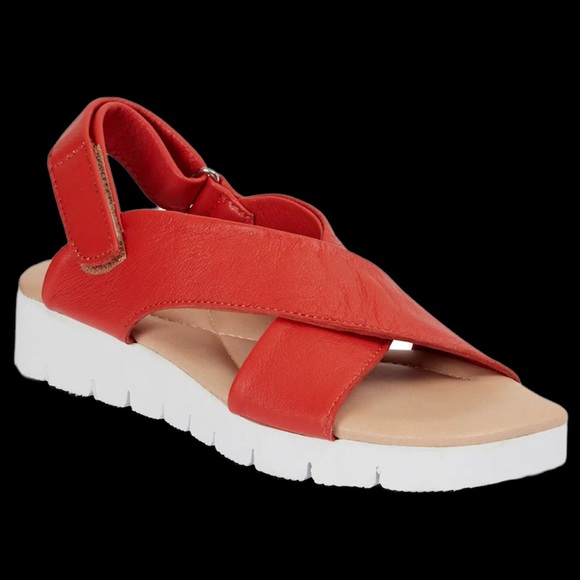 Enjoiya Comoda Sandal in Deep Coral Size 38 (7) - Picture 1 of 4